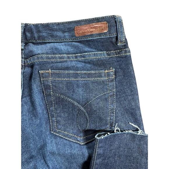 Calvin Klein Jeans Ultimate Bootcut Women's 27/4 Blue Low Rise Medium Wash - Picture 8 of 14